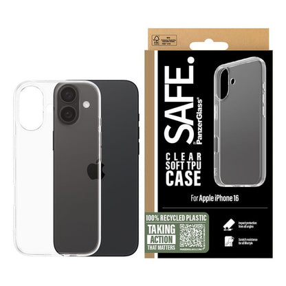 Hülle für Apple iPhone 16, PanzerGlass, Safe., Transparent