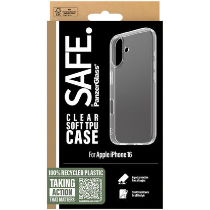 Hülle für Apple iPhone 16, PanzerGlass, Safe., Transparent