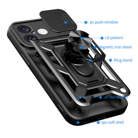 Hülle für Apple iPhone 16 Plus, Techsuit, CamShield, Blau