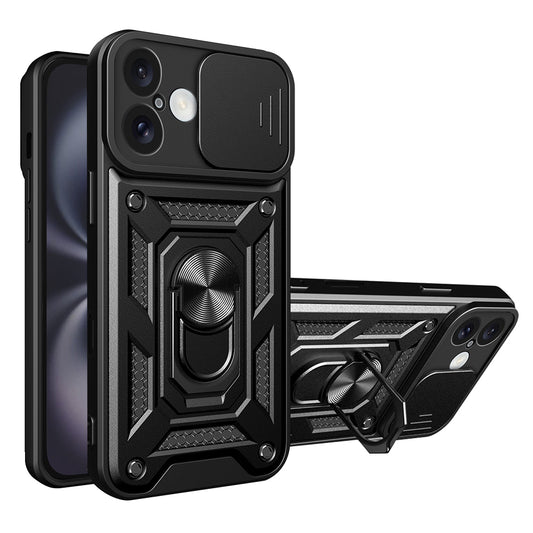Hülle für Apple iPhone 16 Plus, Techsuit, CamShield, Schwarz