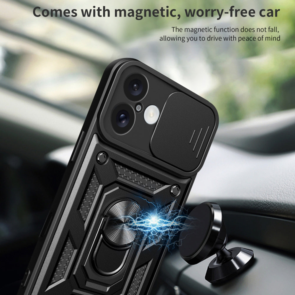 Hülle für Apple iPhone 16 Plus, Techsuit, CamShield, Schwarz