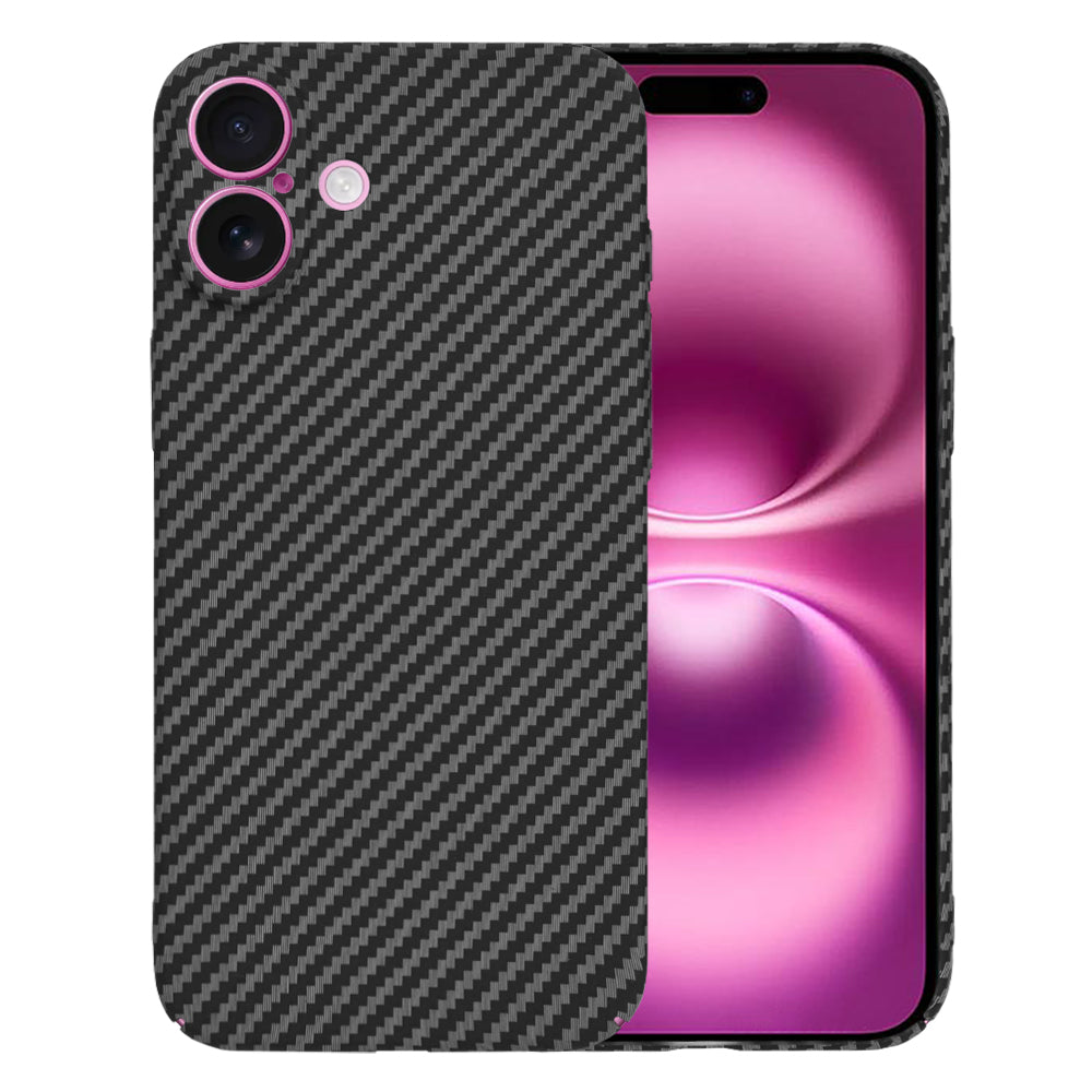 Hülle für Apple iPhone 16 Plus, Techsuit, Carbonite FiberShell, Schwarz