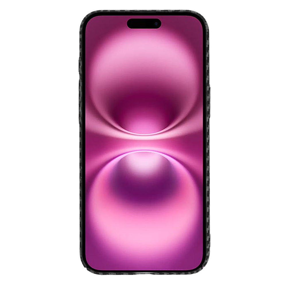 Hülle für Apple iPhone 16 Plus, Techsuit, Carbonite FiberShell, Schwarz