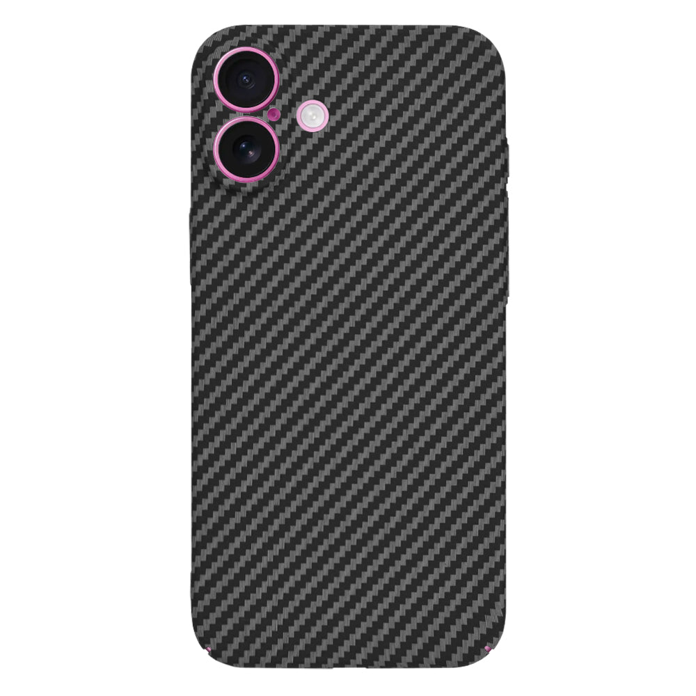 Hülle für Apple iPhone 16 Plus, Techsuit, Carbonite FiberShell, Schwarz