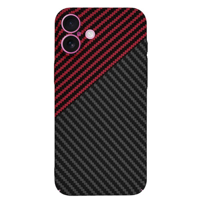 Hülle für Apple iPhone 16 Plus, Techsuit, Carbonite FiberShell, Schwarz Rot