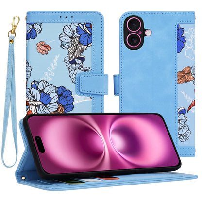 Hülle für Apple iPhone 16 Plus, Techsuit, FlipCraft, Blau