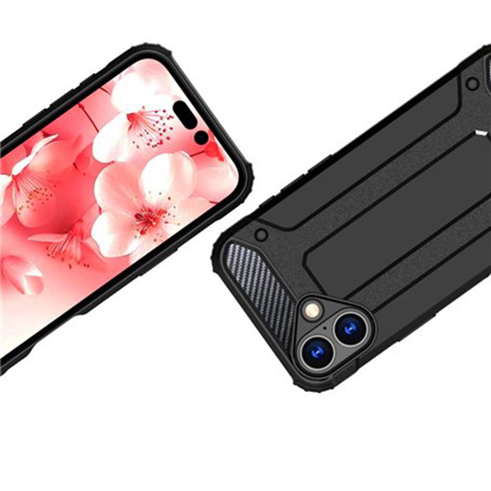Hülle für Apple iPhone 16 Plus, Techsuit, Hybrid Armor, Schwarz