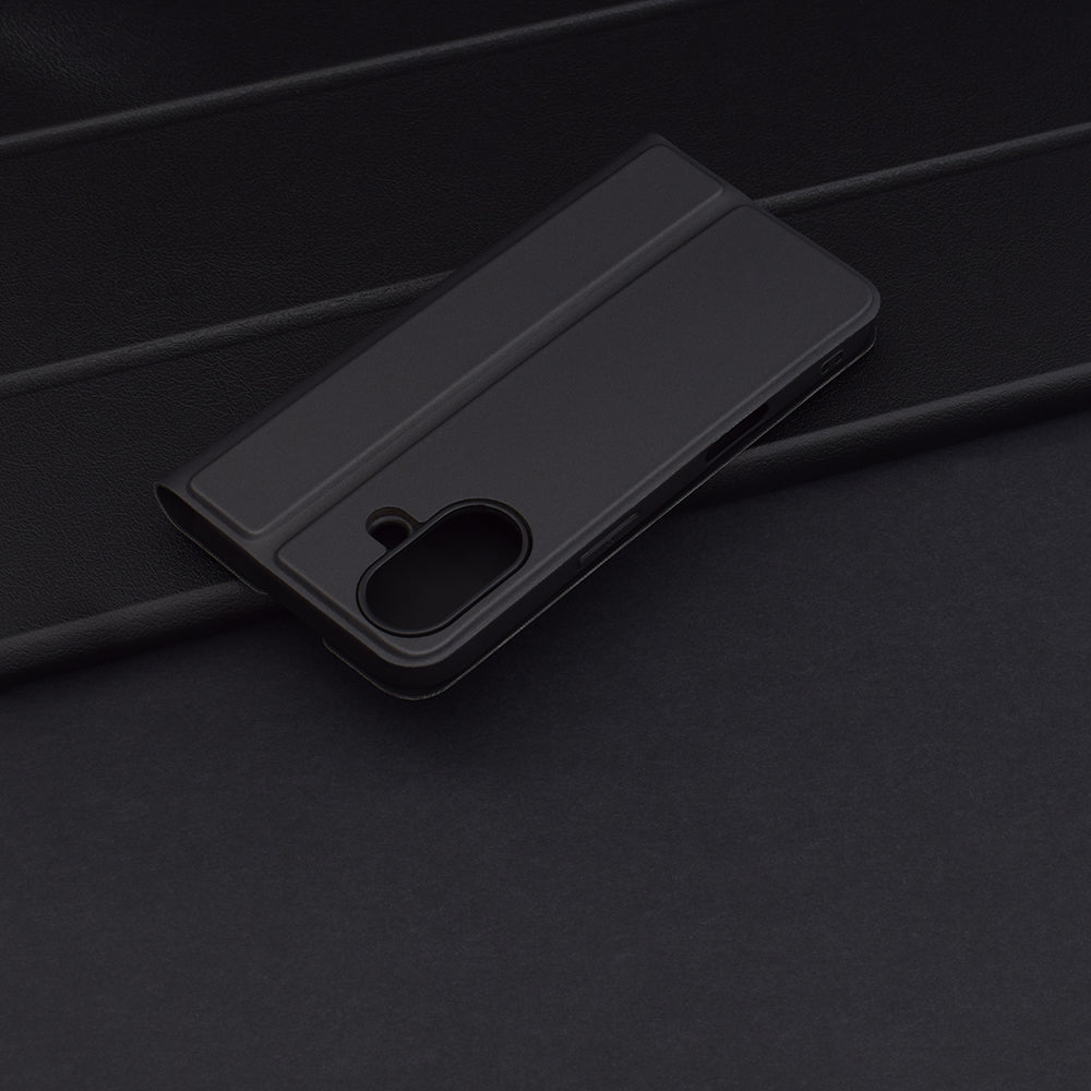 Hülle für Apple iPhone 16 Plus, Techsuit, Magskin Book, Schwarz