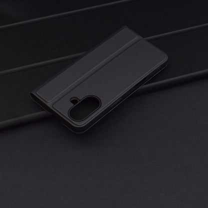 Hülle für Apple iPhone 16 Plus, Techsuit, Magskin Book, Schwarz