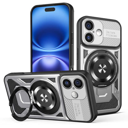 Hülle für Apple iPhone 16 Plus, Techsuit, RuggedCam, Grau