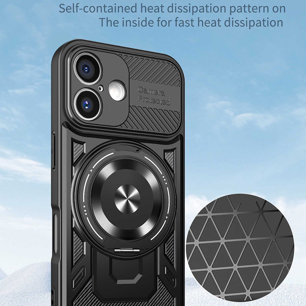 Hülle für Apple iPhone 16 Plus, Techsuit, RuggedCam, Lila