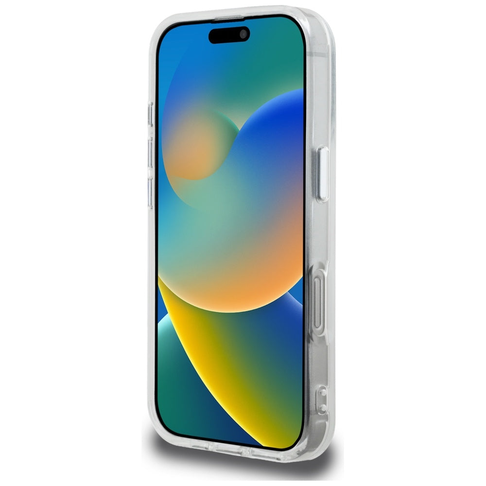 Hülle für Apple iPhone 16 Pro, Karl Lagerfeld, IML Aquarelle Logo Karl & Choupette, Weiß