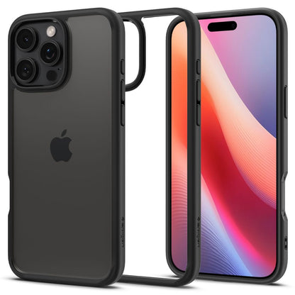Hülle für Apple iPhone 16 Pro Max, Spigen, Ultra Hybrid, Mattschwarz ACS07996