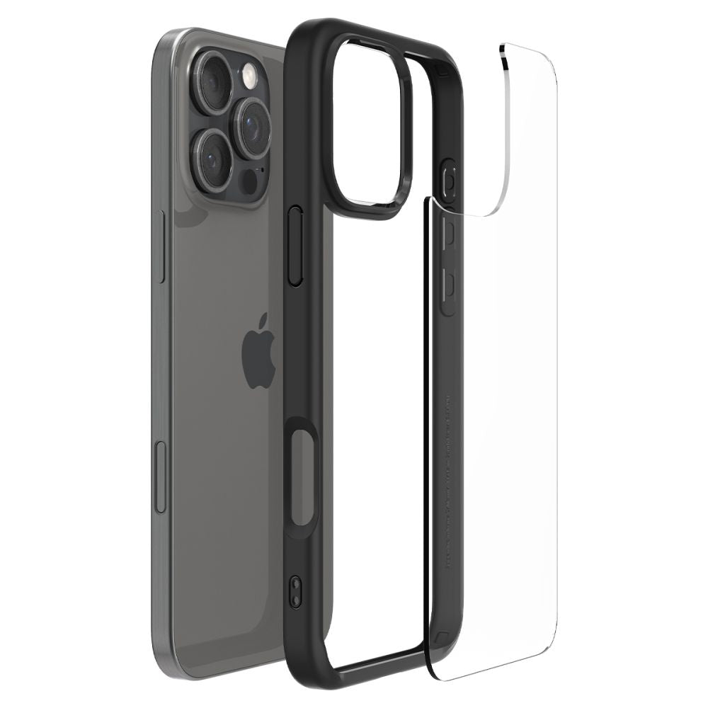 Hülle für Apple iPhone 16 Pro Max, Spigen, Ultra Hybrid, Mattschwarz ACS07996