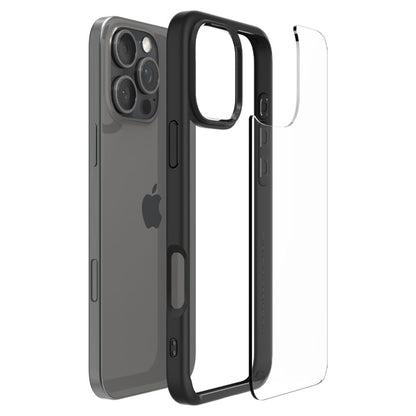Hülle für Apple iPhone 16 Pro Max, Spigen, Ultra Hybrid, Mattschwarz ACS07996