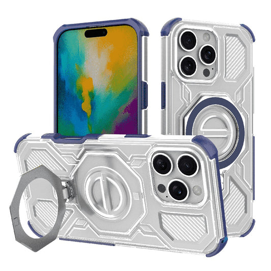 Hülle für Apple iPhone 16 Pro Max, Techsuit, Carbon Shield Pro, Blau