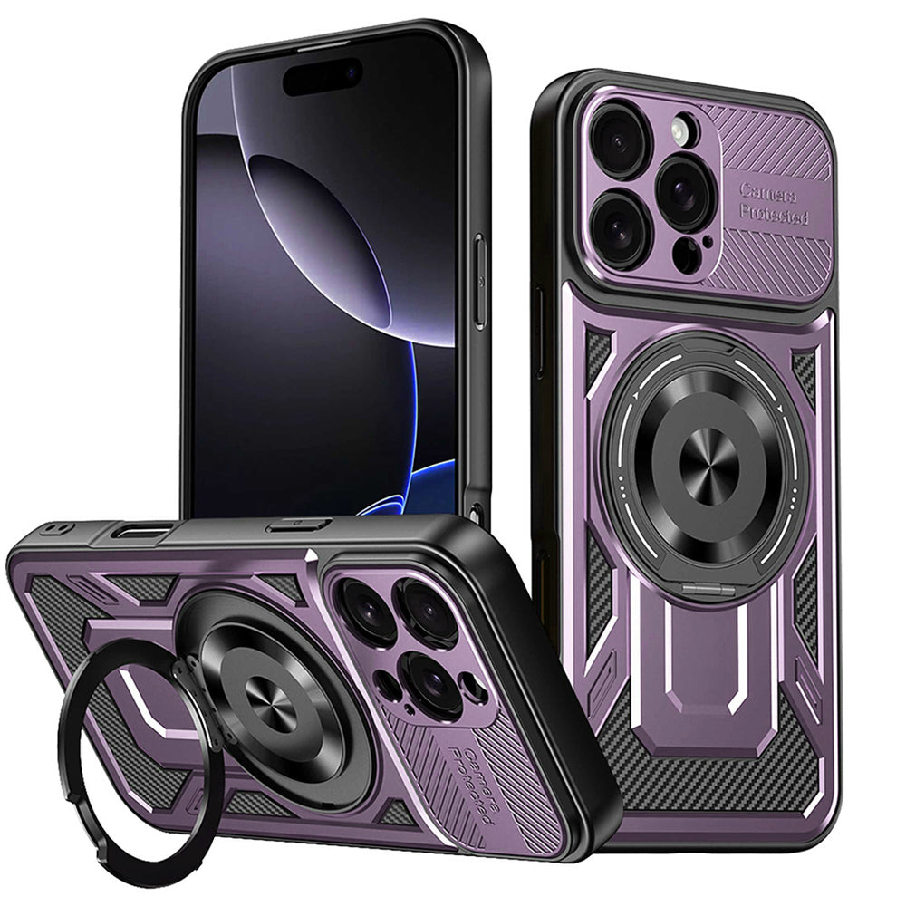 Hülle für Apple iPhone 16 Pro Max, Techsuit, RuggedCam, Lila
