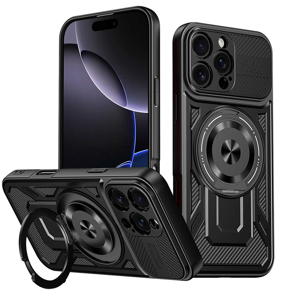 Hülle für Apple iPhone 16 Pro Max, Techsuit, RuggedCam, Schwarz