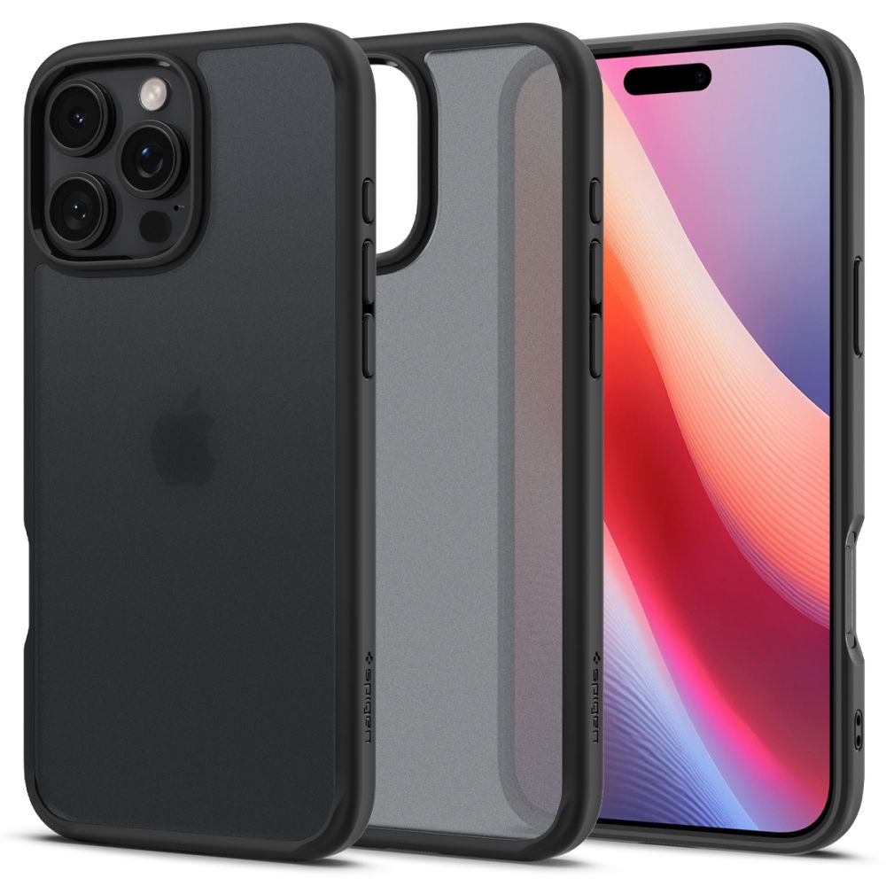 Hülle für Apple iPhone 16 Pro, Spigen, Ultra Hybrid, Matt Schwarz ACS08124