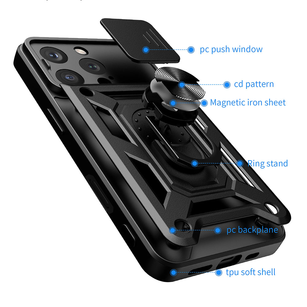 Hülle für Apple iPhone 16 Pro, Techsuit, CamShield, Blau