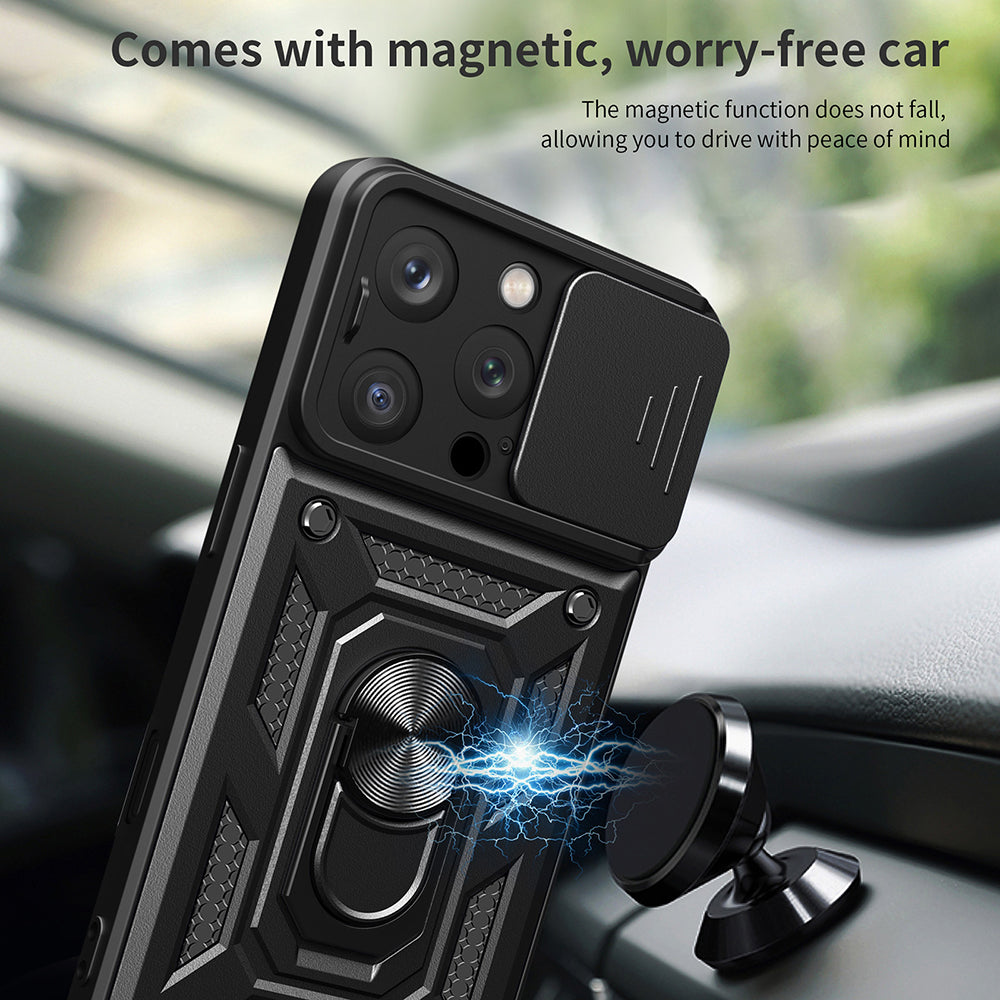 Hülle für Apple iPhone 16 Pro, Techsuit, CamShield, Schwarz