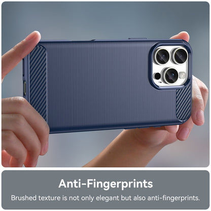 Hülle für Apple iPhone 16 Pro, Techsuit, Carbon, Blau