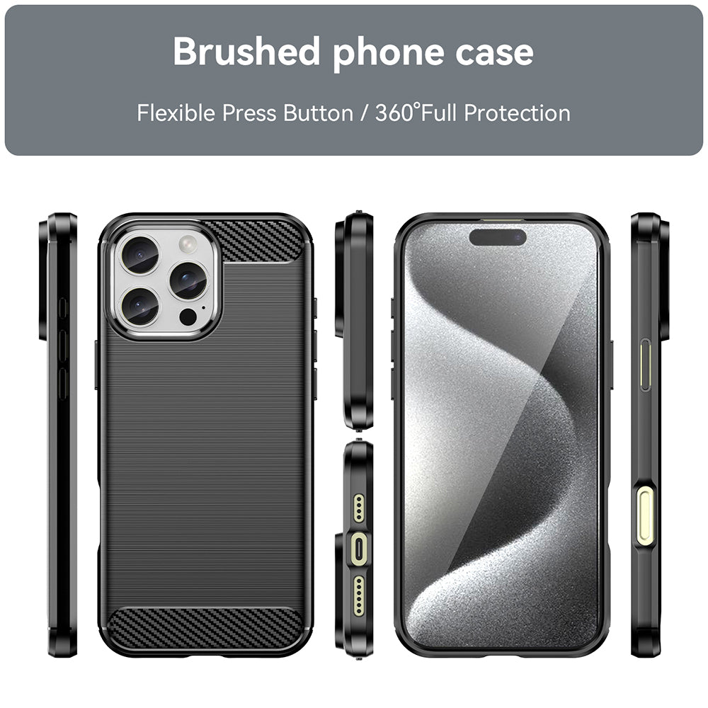 Hülle für Apple iPhone 16 Pro, Techsuit, Carbon, Schwarz
