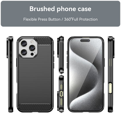 Hülle für Apple iPhone 16 Pro, Techsuit, Carbon, Schwarz