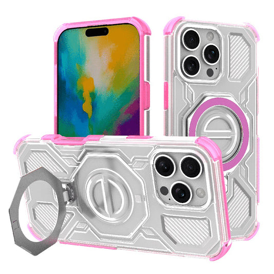 Hülle für Apple iPhone 16 Pro, Techsuit, Carbon Shield Pro, Rosa