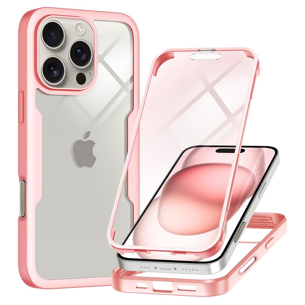 Hülle für Apple iPhone 16 Pro, Techsuit, ColorVerse 360, Rosa