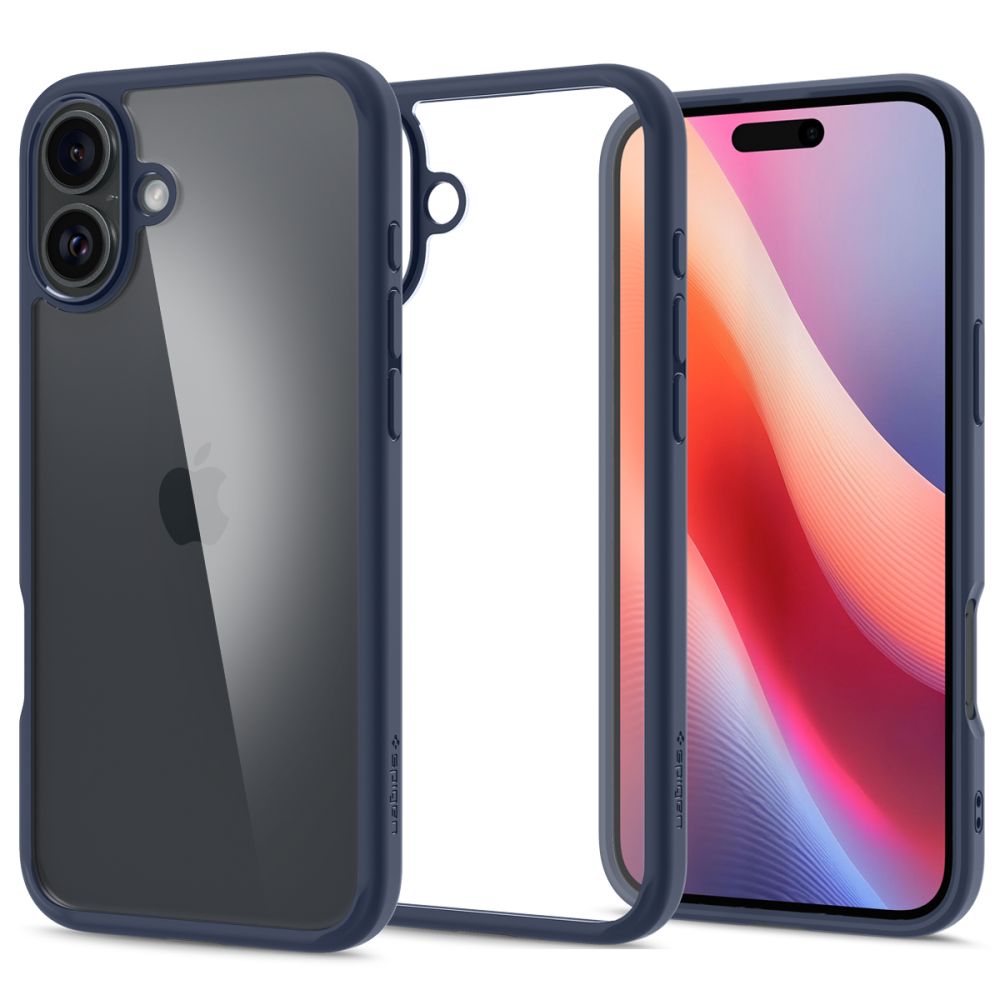 Hülle für Apple iPhone 16, Spigen, Ultra Hybrid, Marineblau
