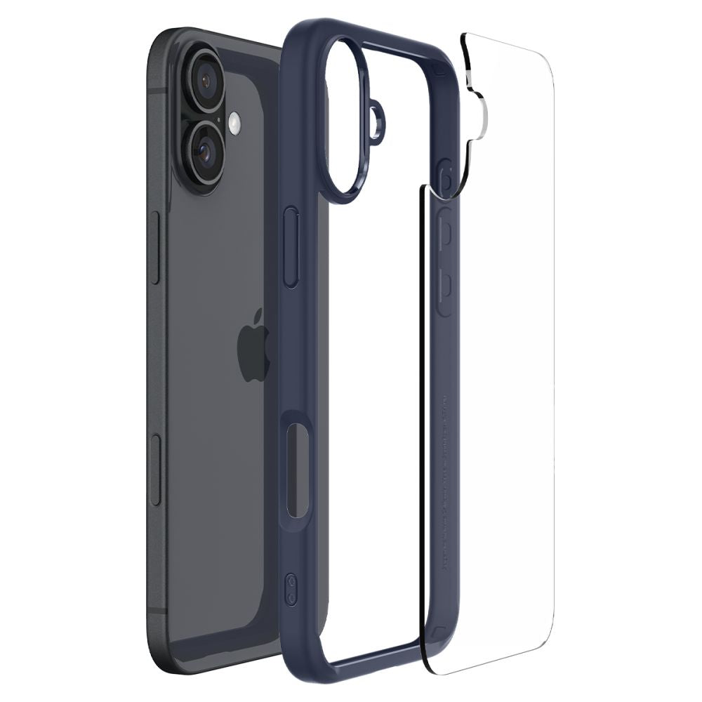 Hülle für Apple iPhone 16, Spigen, Ultra Hybrid, Marineblau