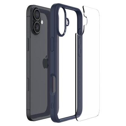 Hülle für Apple iPhone 16, Spigen, Ultra Hybrid, Marineblau