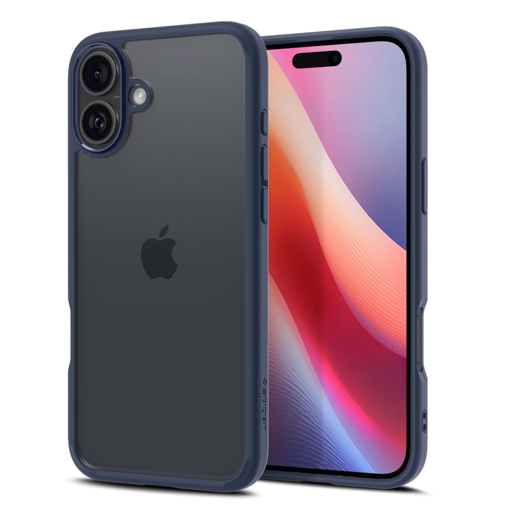 Hülle für Apple iPhone 16, Spigen, Ultra Hybrid, Marineblau