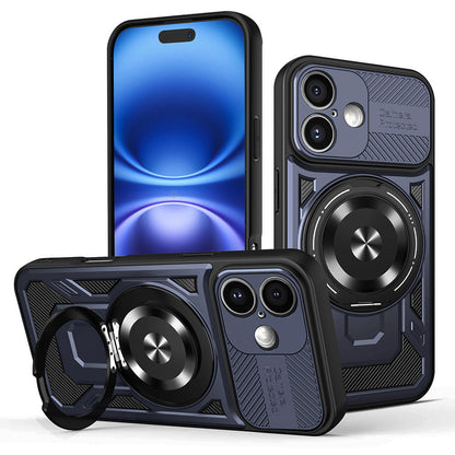 Hülle für Apple iPhone 16, Techsuit, RuggedCam, Blau