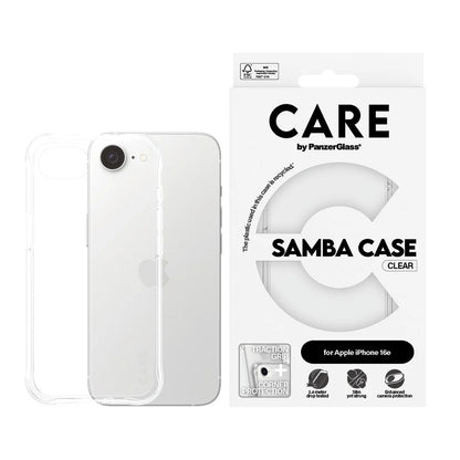 Hülle für Apple iPhone 16e, PanzerGlass, Care Fashionable, Transparent