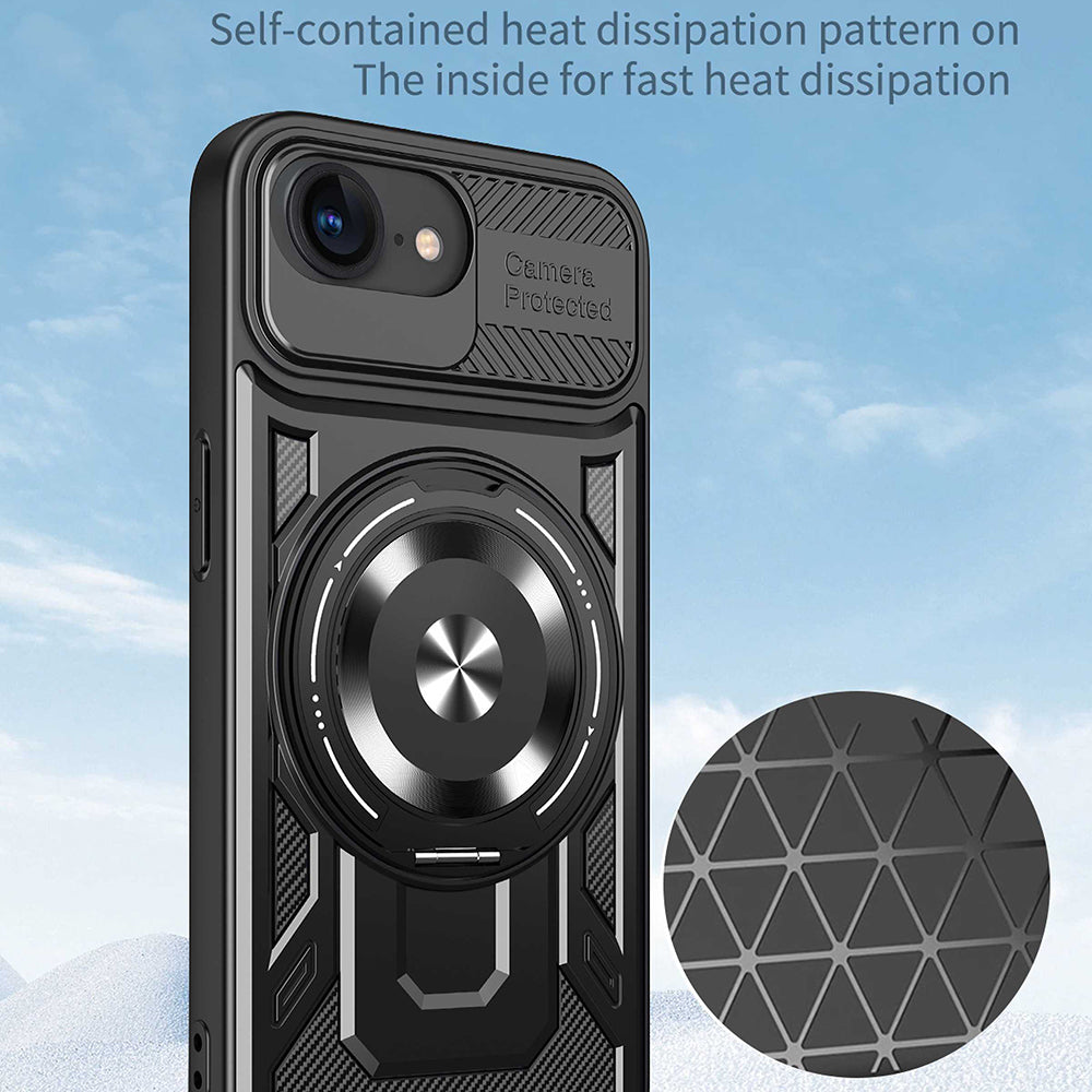 Hülle für Apple iPhone 17e / 16e, Techsuit, RuggedCam, Schwarz