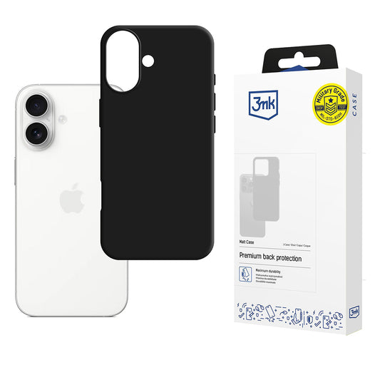 Hülle für Apple iPhone 17, 3MK, Matt, Schwarz