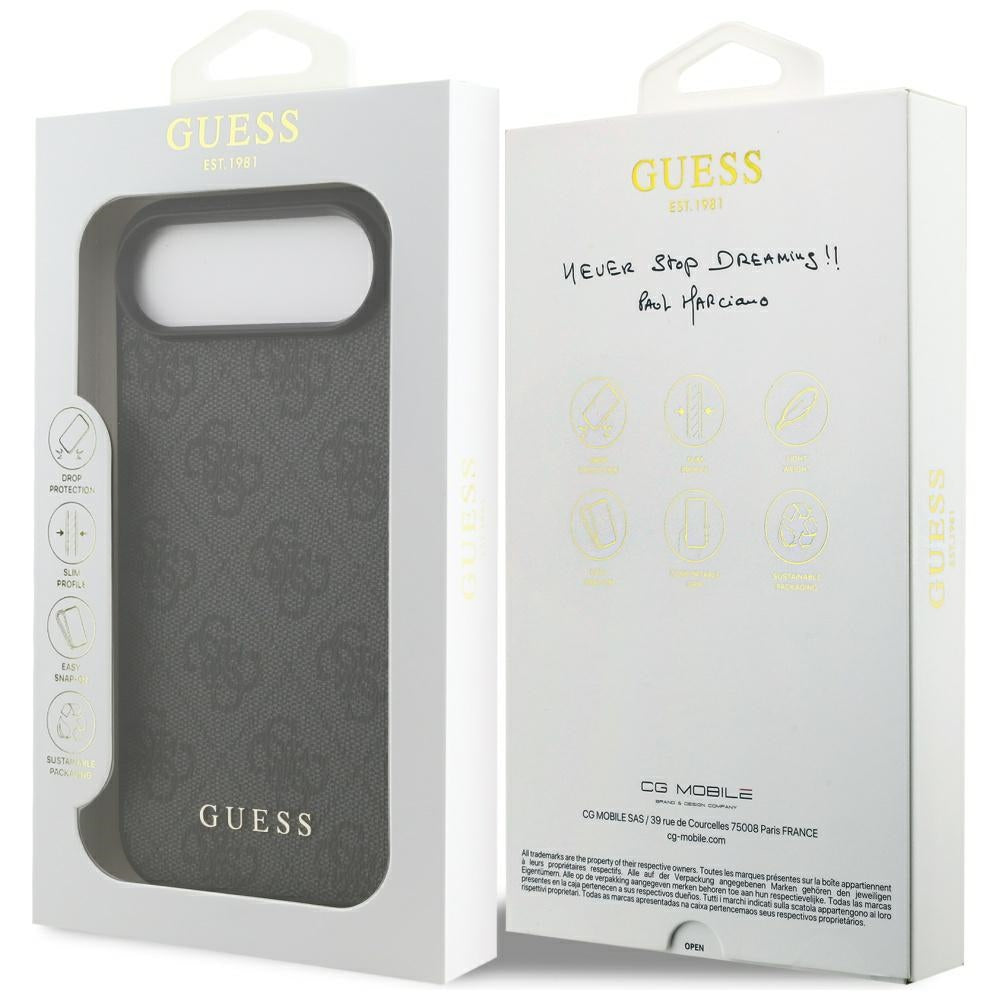 Hülle für Apple iPhone 17 Air, Guess, 4G Classic, Schwarz