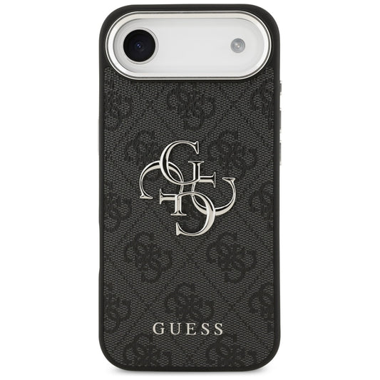 Hülle für Apple iPhone 17 Air, Guess, Big 4G Logo Classic, Schwarz Silbern