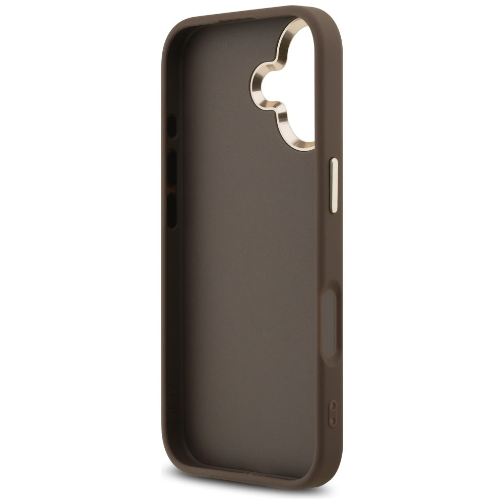 Hülle für Apple iPhone 17, Guess, Big 4G Logo Classic, Goldenes Braun