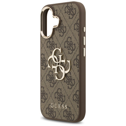 Hülle für Apple iPhone 17, Guess, Big 4G Logo Classic, Goldenes Braun