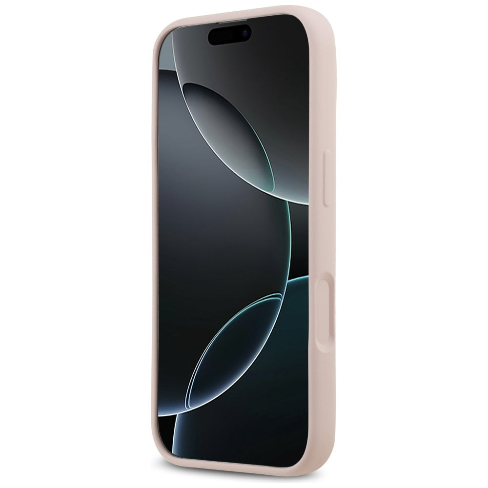Hülle für Apple iPhone 17, Guess, Big 4G Script, Hellrosa