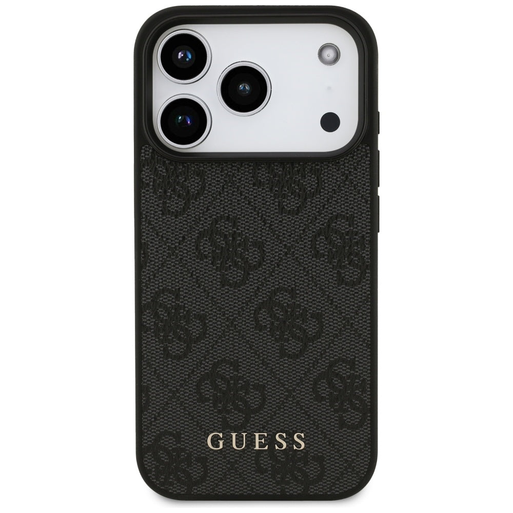 Hülle für Apple iPhone 17 Pro, Guess, 4G Classic, Schwarz