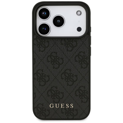 Hülle für Apple iPhone 17 Pro, Guess, 4G Classic, Schwarz