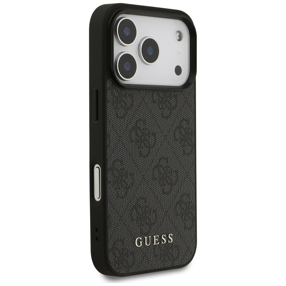 Hülle für Apple iPhone 17 Pro, Guess, 4G Classic, Schwarz