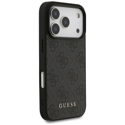 Hülle für Apple iPhone 17 Pro, Guess, 4G Classic, Schwarz