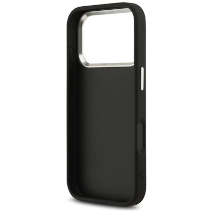 Hülle für Apple iPhone 17 Pro, Guess, Big 4G Logo Classic, Schwarz Silbern