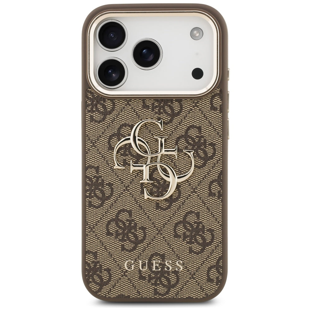Hülle für Apple iPhone 17 Pro, Guess, Big 4G Logo Classic, Goldenes Braun