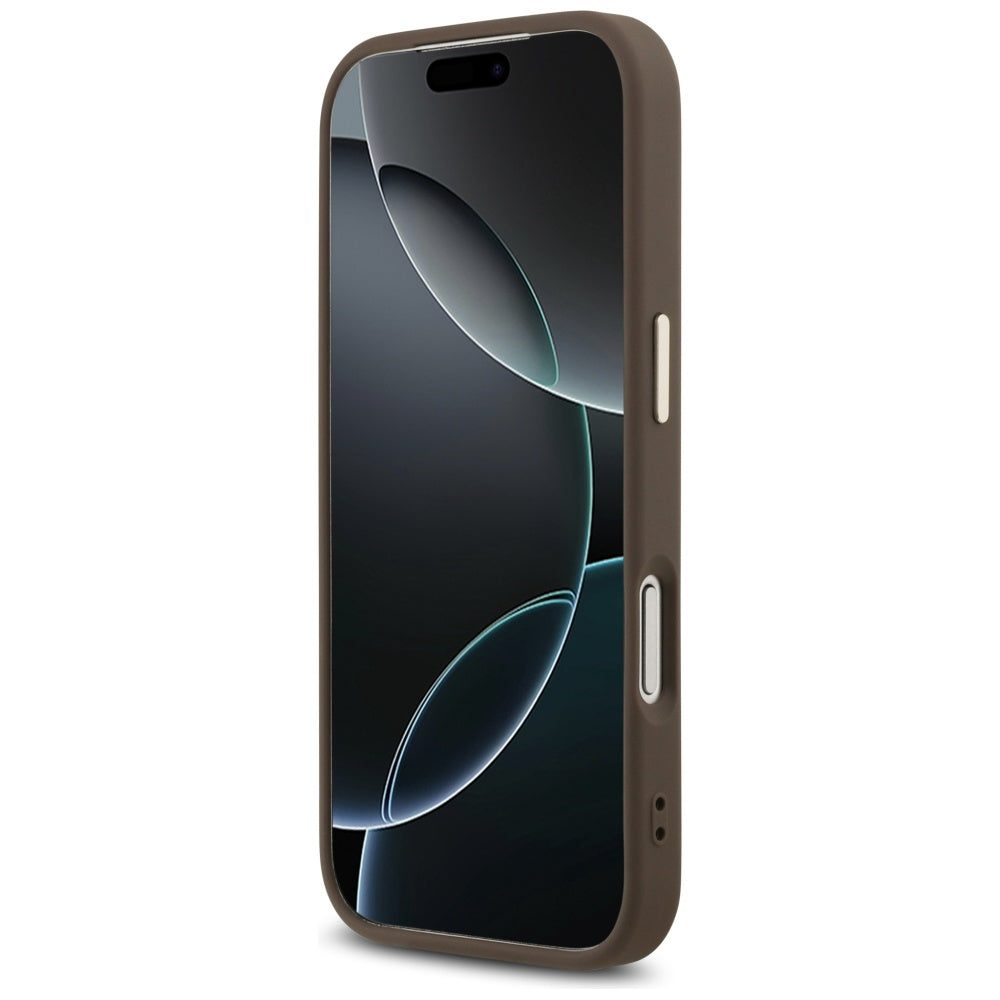 Hülle für Apple iPhone 17 Pro, Guess, Big 4G Logo Classic, Goldenes Braun